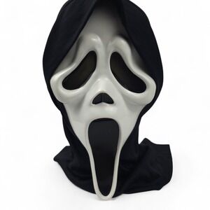 2013 Fun World Scream Ghost Face Mask Shroud Halloween Slasher Horror Cosplay